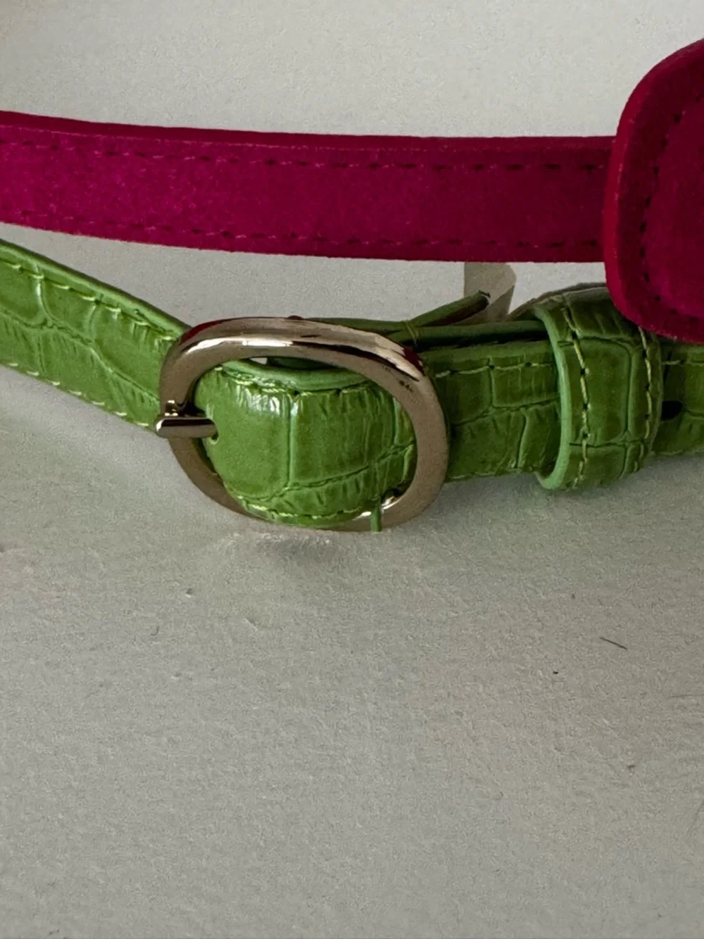 Belt Bundle: Pink Suede & Banana Republic Green Slim Varieties
